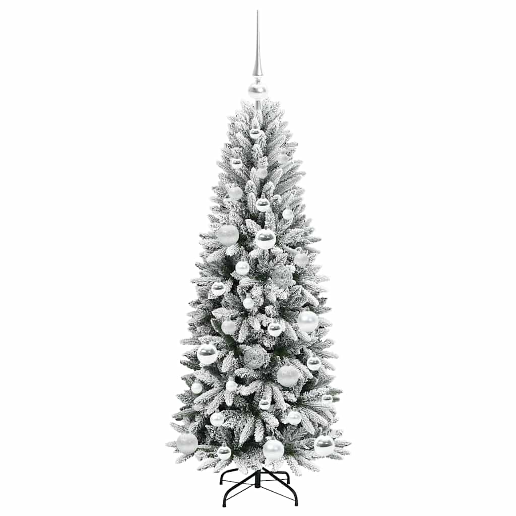 Künstlicher Weihnachtsbaum mit 150 LEDs mit Ständer Weiß 120 cm
