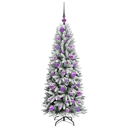 Künstlicher Weihnachtsbaum mit 150 LEDs mit Ständer Weiß 120 cm