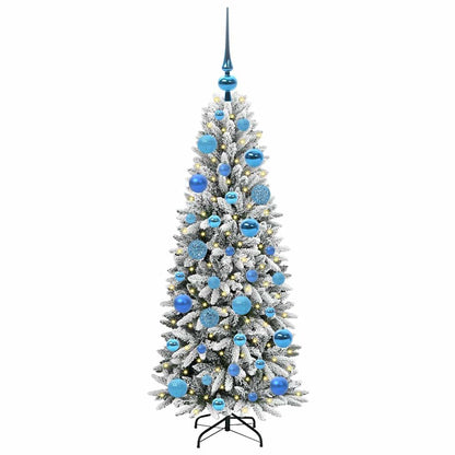 Künstlicher Weihnachtsbaum mit 150 LEDs mit Ständer Weiß 120 cm