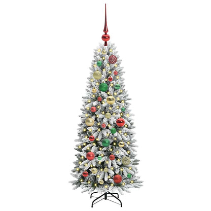 Künstlicher Weihnachtsbaum mit 150 LEDs mit Ständer Weiß 120 cm
