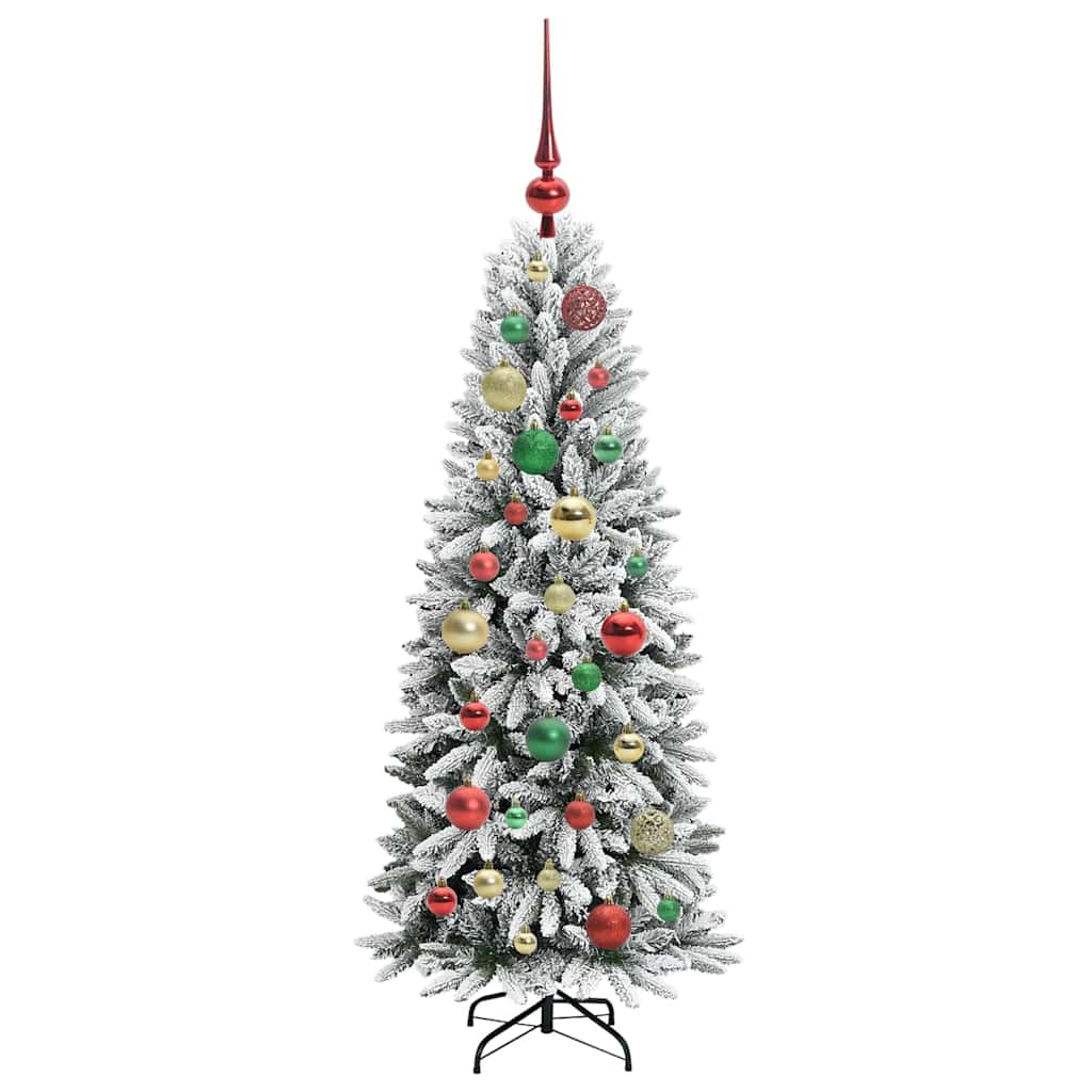 Künstlicher Weihnachtsbaum mit 150 LEDs mit Ständer Weiß 120 cm