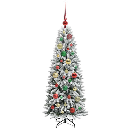 Künstlicher Weihnachtsbaum mit 150 LEDs mit Ständer Weiß 120 cm