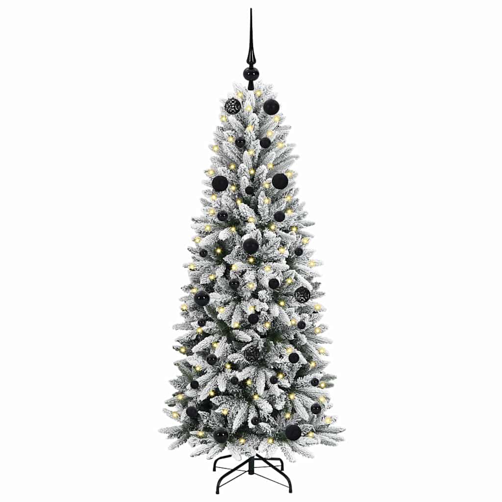 Künstlicher Weihnachtsbaum mit 150 LEDs mit Ständer Weiß 150 cm
