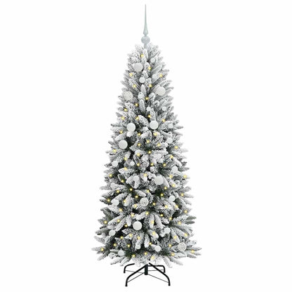 Künstlicher Weihnachtsbaum mit 150 LEDs mit Ständer Weiß 150 cm
