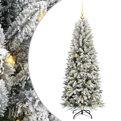 Künstlicher Weihnachtsbaum mit 150 LEDs mit Ständer Weiß 150 cm