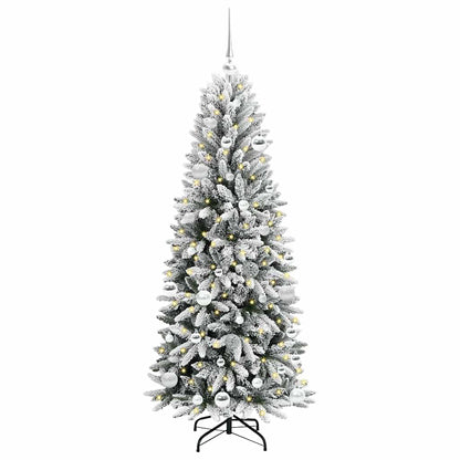 Künstlicher Weihnachtsbaum mit 150 LEDs mit Ständer Weiß 150 cm