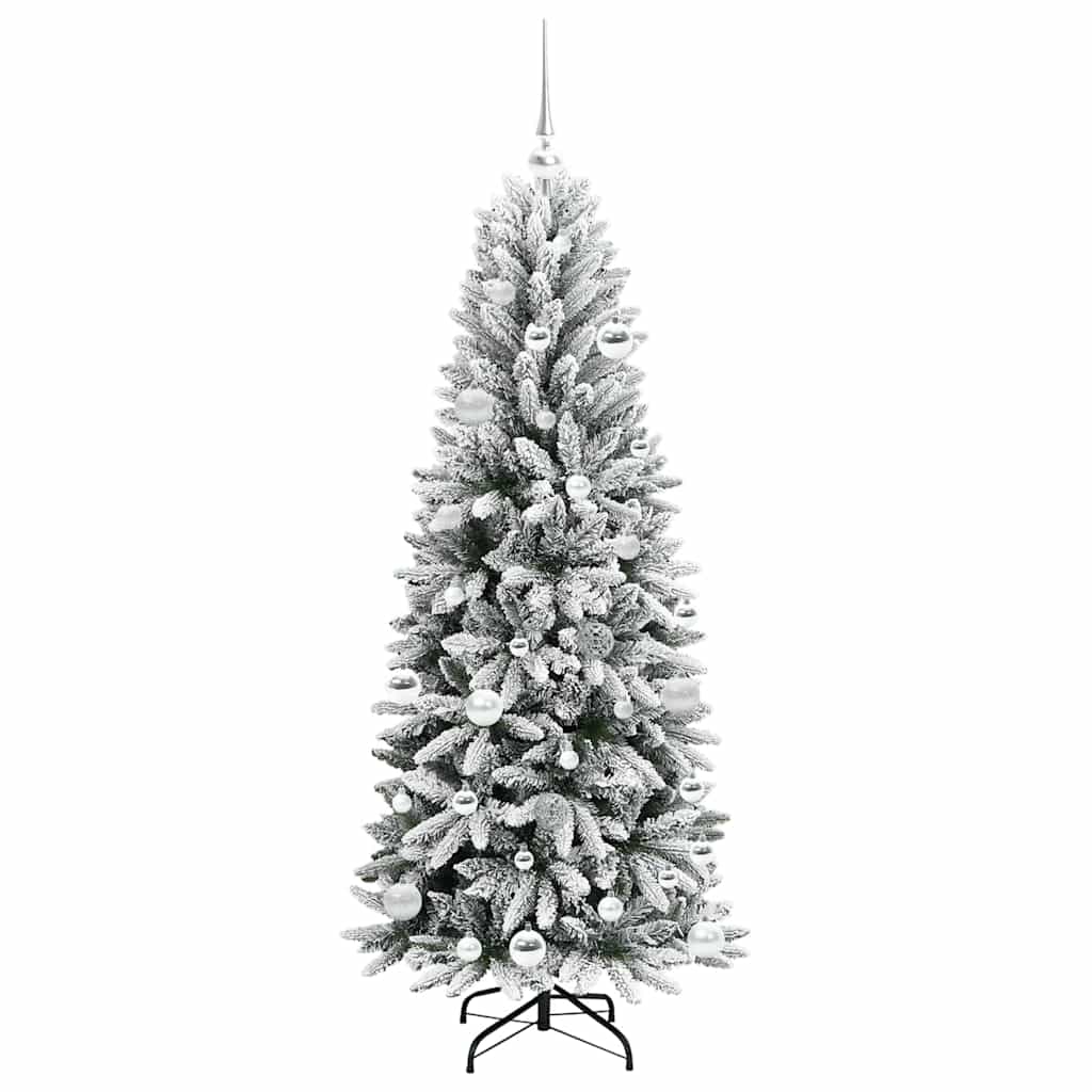 Künstlicher Weihnachtsbaum mit 150 LEDs mit Ständer Weiß 150 cm