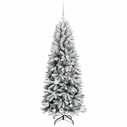Künstlicher Weihnachtsbaum mit 150 LEDs mit Ständer Weiß 150 cm