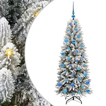 Künstlicher Weihnachtsbaum mit 150 LEDs mit Ständer Weiß 150 cm