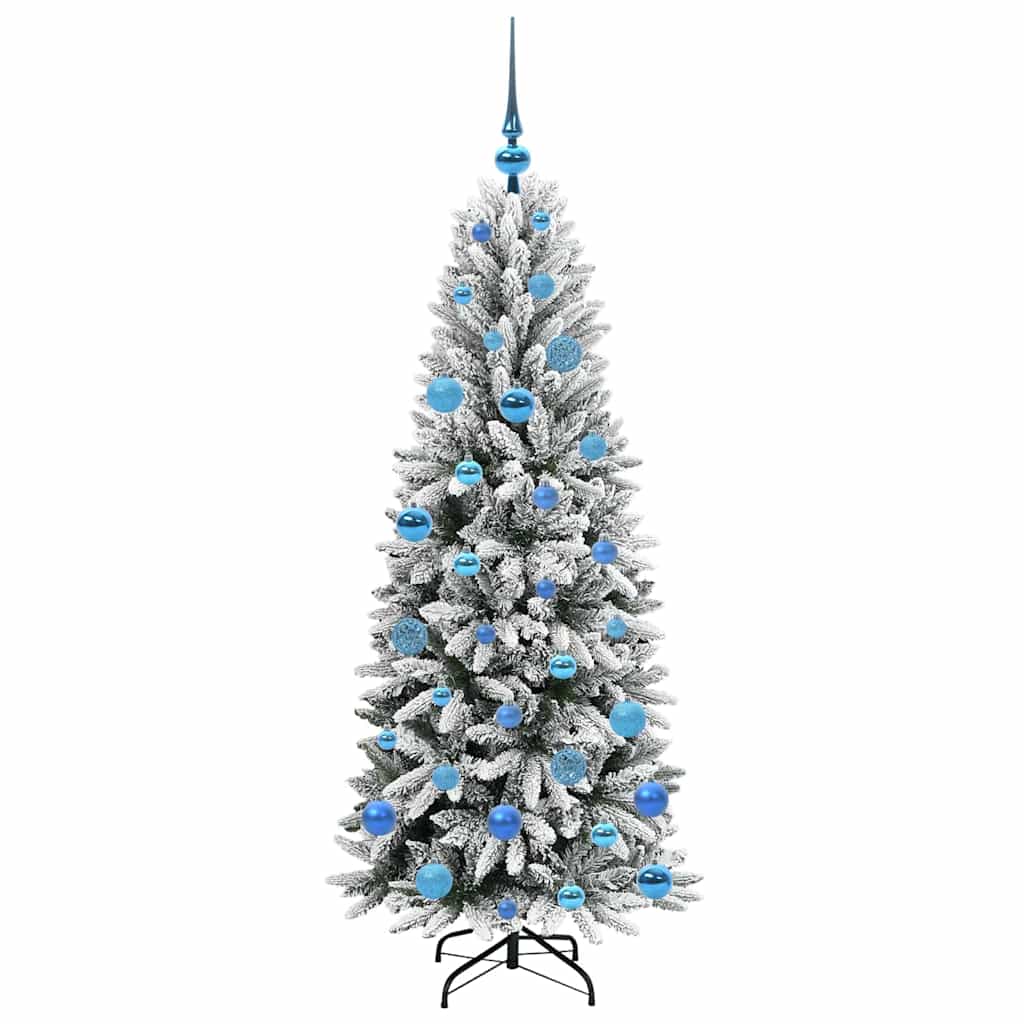 Künstlicher Weihnachtsbaum mit 150 LEDs mit Ständer Weiß 150 cm