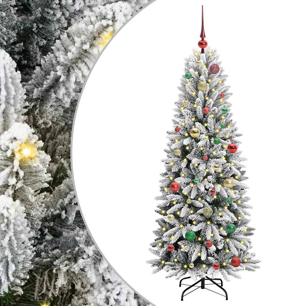 Künstlicher Weihnachtsbaum mit 150 LEDs mit Ständer Weiß 150 cm