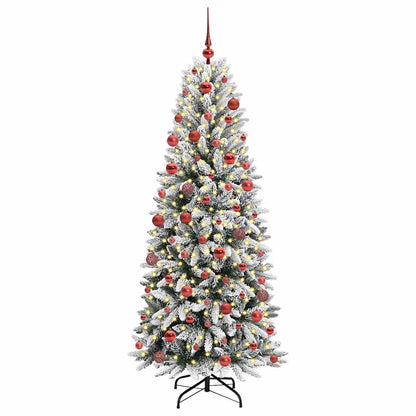 Künstlicher Weihnachtsbaum mit 300 LEDs mit Ständer Weiß 180 cm
