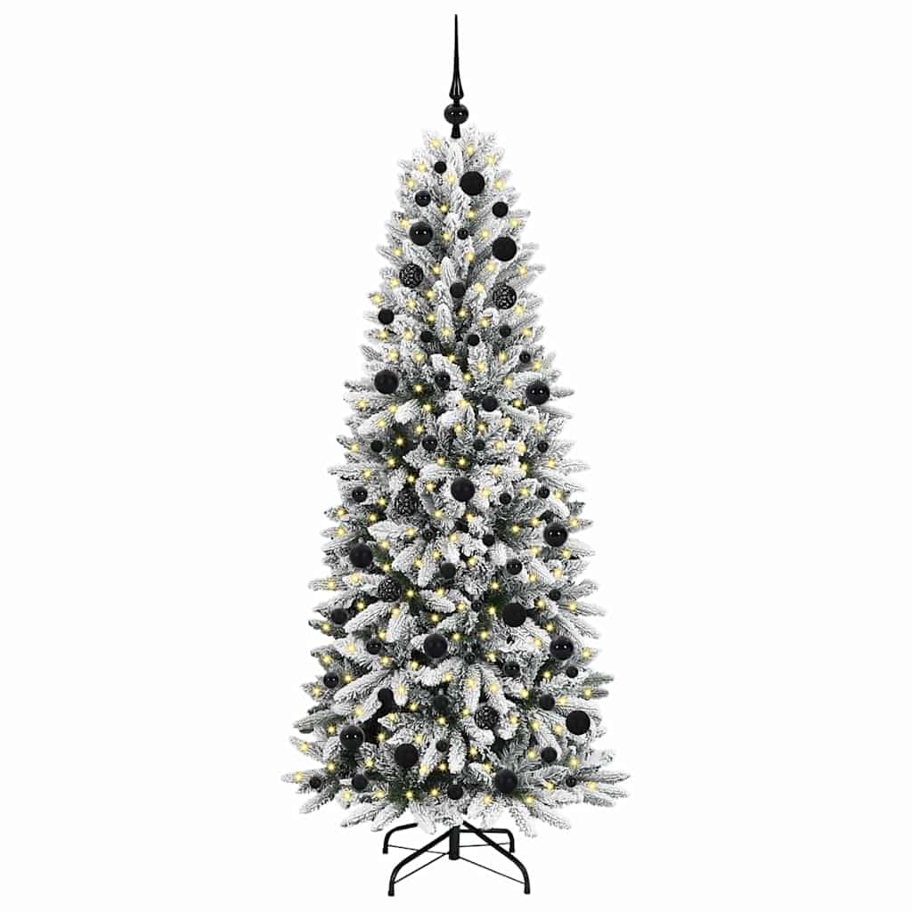 Künstlicher Weihnachtsbaum mit 300 LEDs mit Ständer Weiß 180 cm