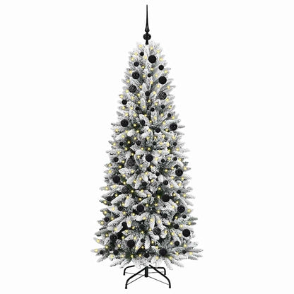 Künstlicher Weihnachtsbaum mit 300 LEDs mit Ständer Weiß 180 cm