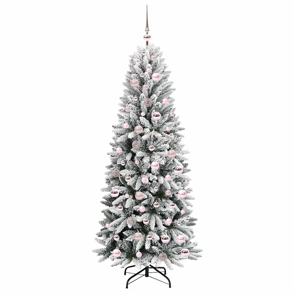 Künstlicher Weihnachtsbaum mit 300 LEDs mit Ständer Weiß 180 cm