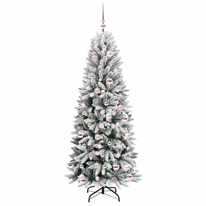 Künstlicher Weihnachtsbaum mit 300 LEDs mit Ständer Weiß 180 cm