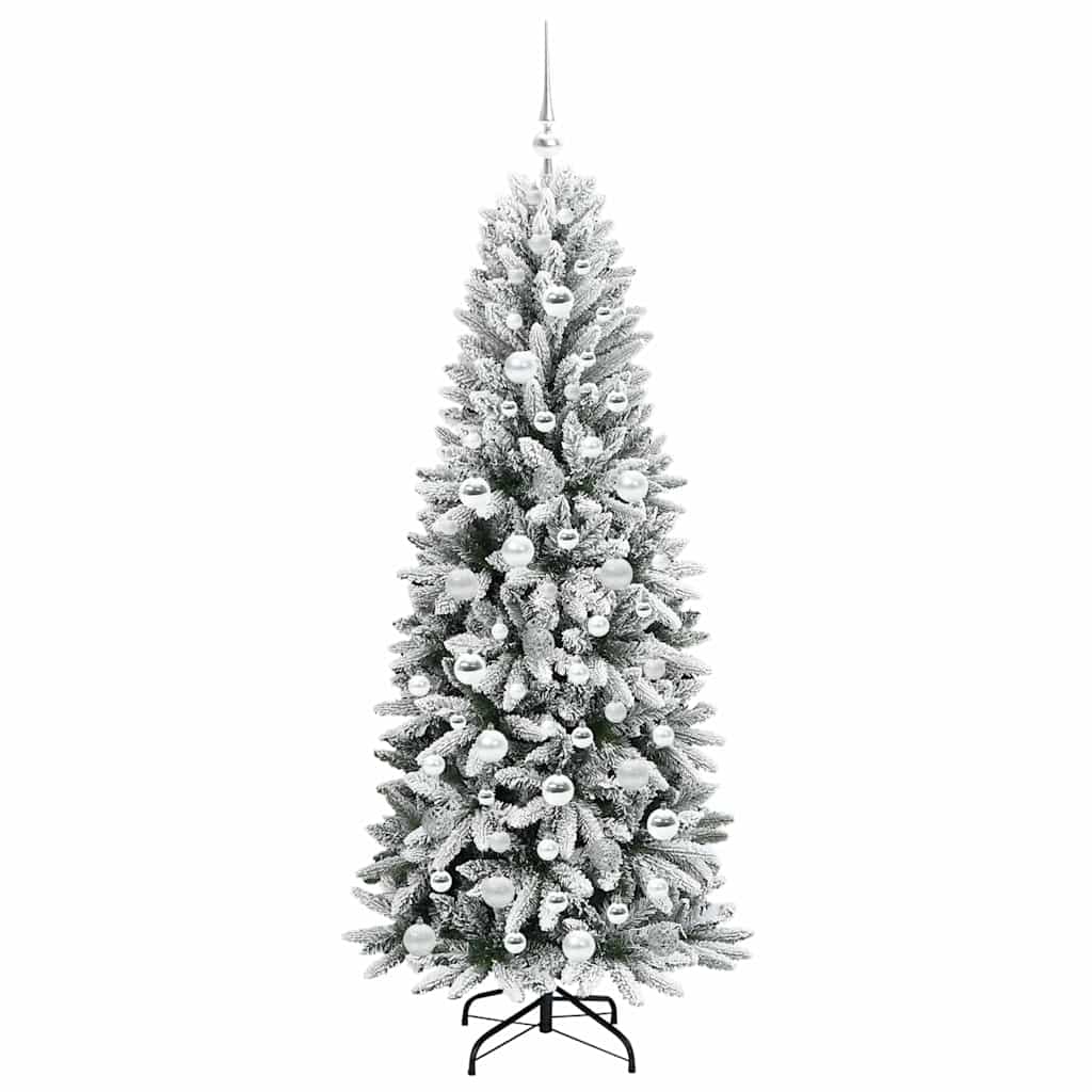 Albero di Natale artificiale con 300 LED, bianco, 73 x 73 x 180 cm
