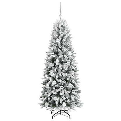 Albero di Natale artificiale con 300 LED, bianco, 73 x 73 x 180 cm