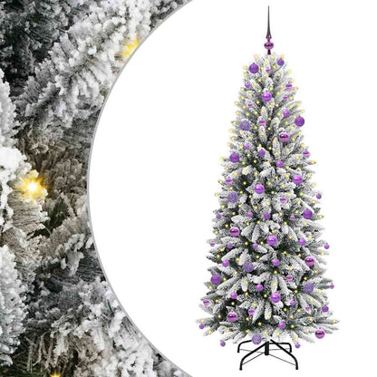 Albero di Natale artificiale con 300 LED, bianco, 73 x 73 x 180 cm