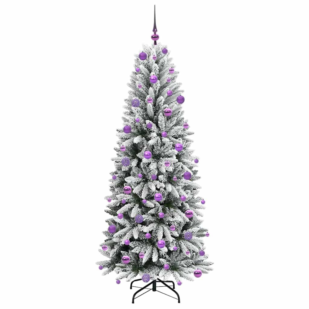 Albero di Natale artificiale con 300 LED, bianco, 73 x 73 x 180 cm