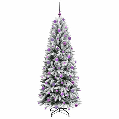 Albero di Natale artificiale con 300 LED, bianco, 73 x 73 x 180 cm