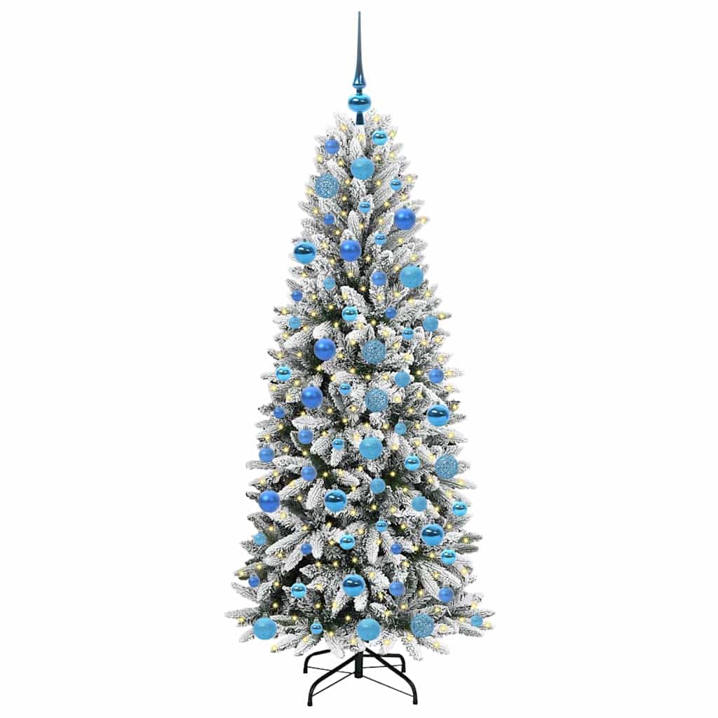 Künstlicher Weihnachtsbaum mit 300 LEDs mit Ständer Weiß 180 cm