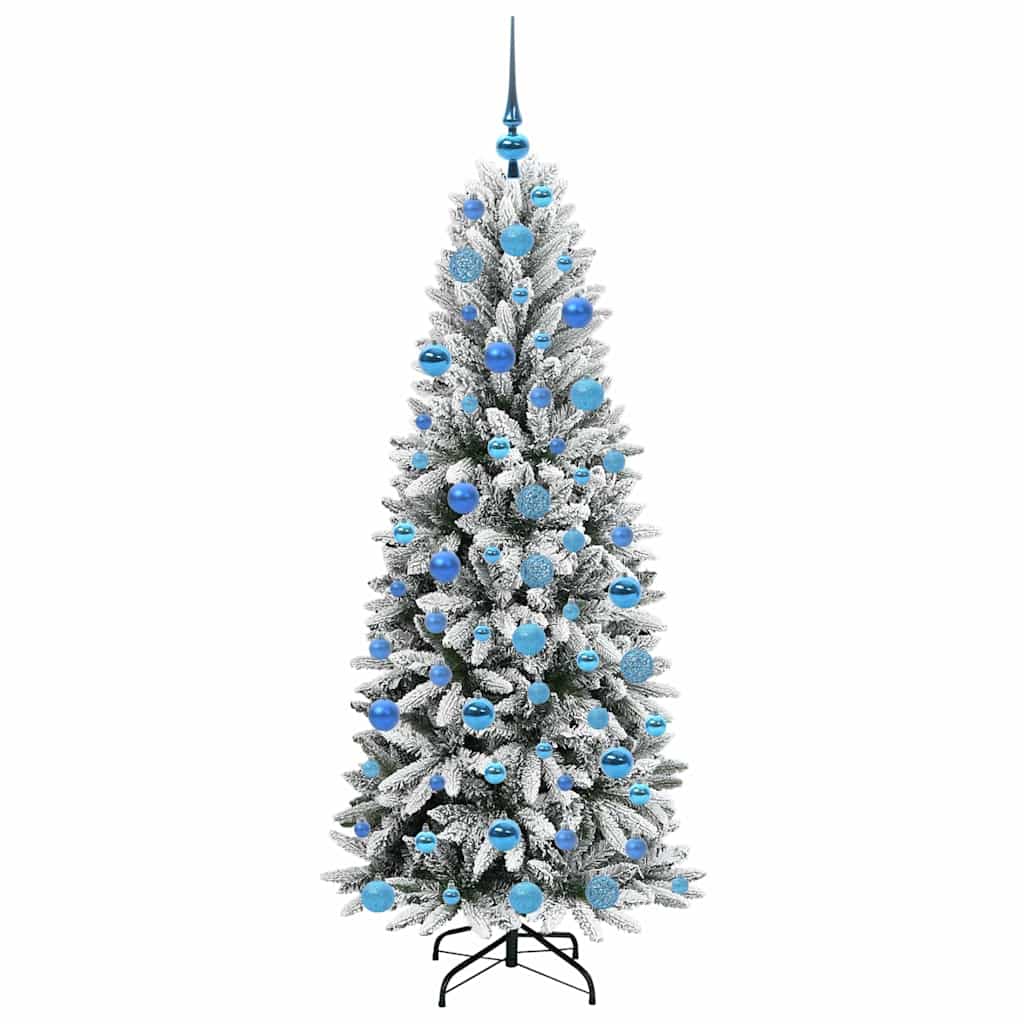 Künstlicher Weihnachtsbaum mit 300 LEDs mit Ständer Weiß 180 cm