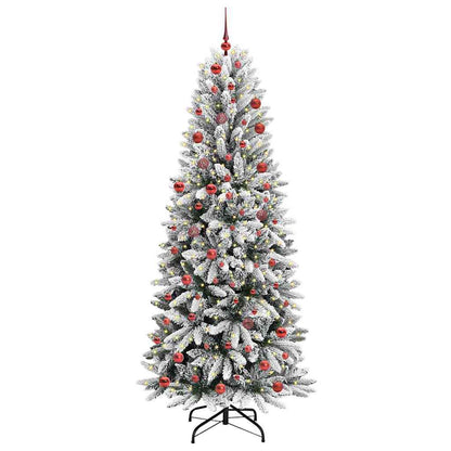 Künstlicher Weihnachtsbaum mit 300 LEDs mit Ständer Weiß 210 cm