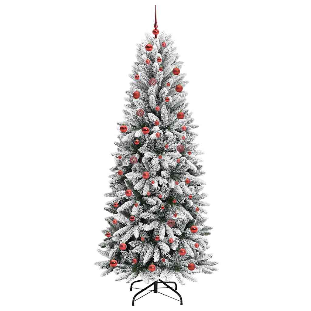 Künstlicher Weihnachtsbaum mit 300 LEDs mit Ständer Weiß 210 cm