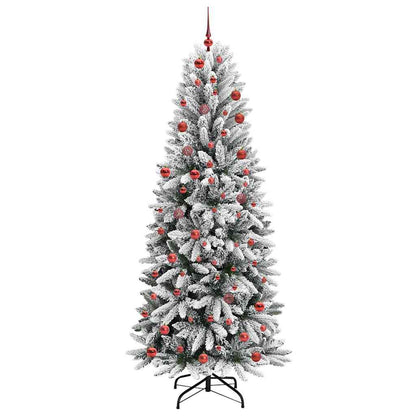 Künstlicher Weihnachtsbaum mit 300 LEDs mit Ständer Weiß 210 cm