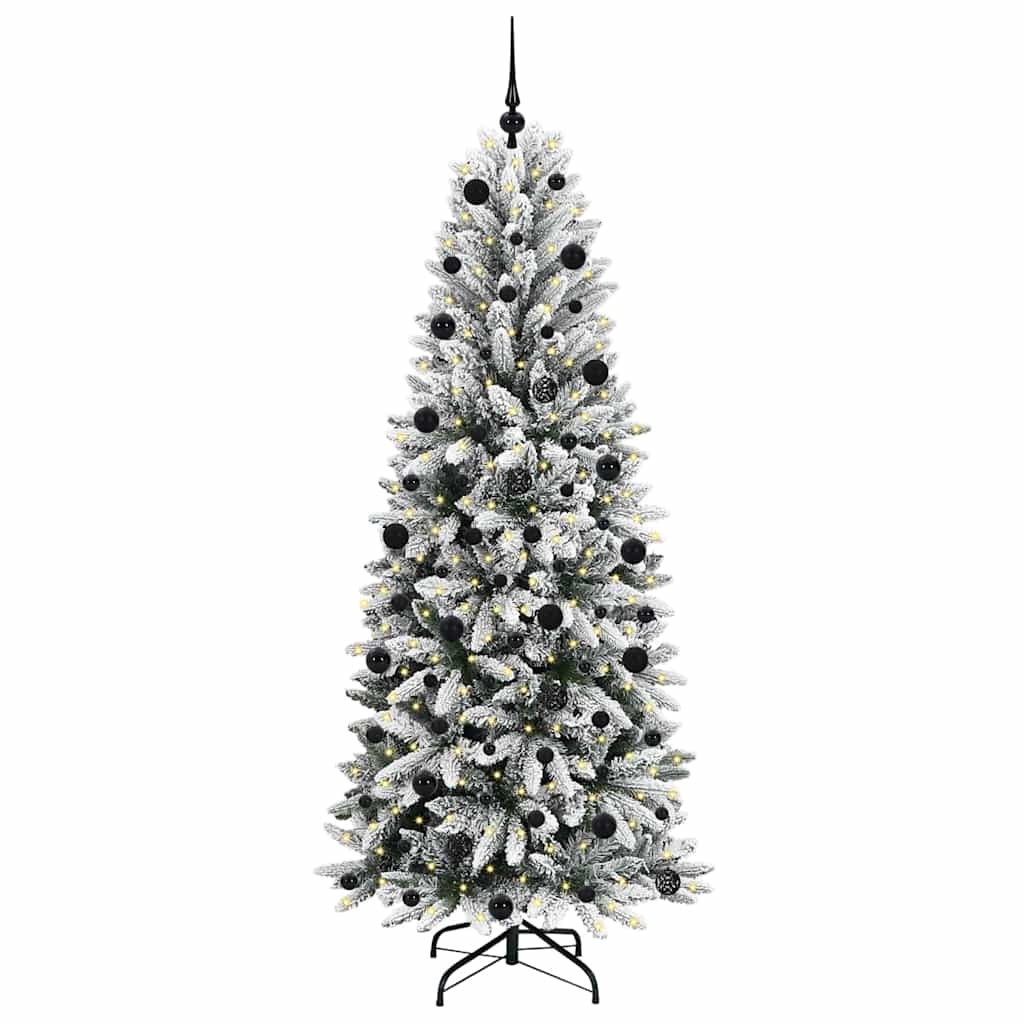 Künstlicher Weihnachtsbaum mit 300 LEDs mit Ständer Weiß 210 cm
