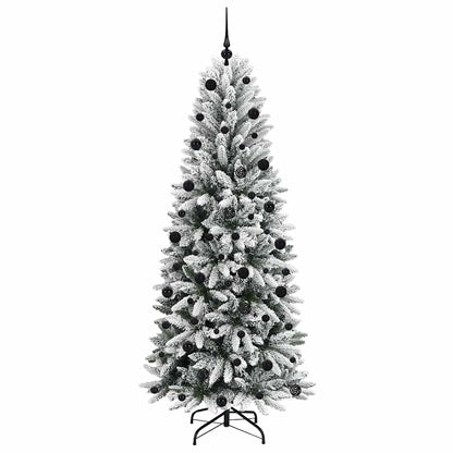 Künstlicher Weihnachtsbaum mit 300 LEDs mit Ständer Weiß 210 cm