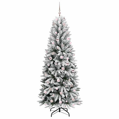 Albero di Natale artificiale con 300 LED, bianco, 78 x 78 x 210 cm