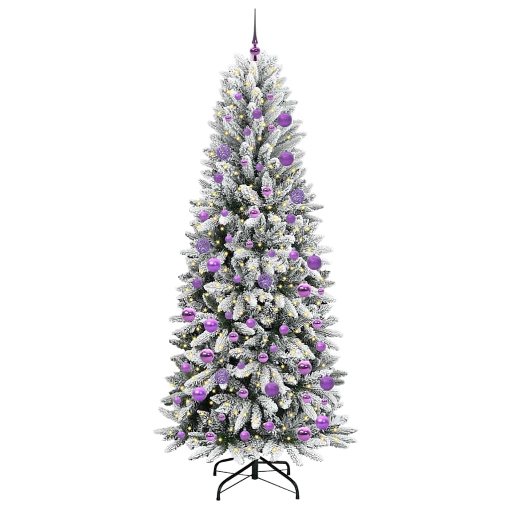 Künstlicher Weihnachtsbaum mit 300 LEDs mit Ständer Weiß 210 cm
