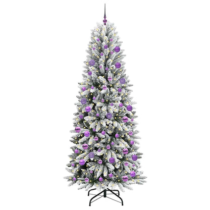 Künstlicher Weihnachtsbaum mit 300 LEDs mit Ständer Weiß 210 cm