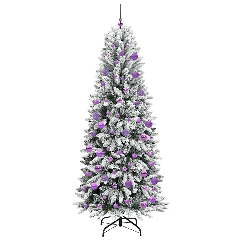 Künstlicher Weihnachtsbaum mit 300 LEDs mit Ständer Weiß 210 cm