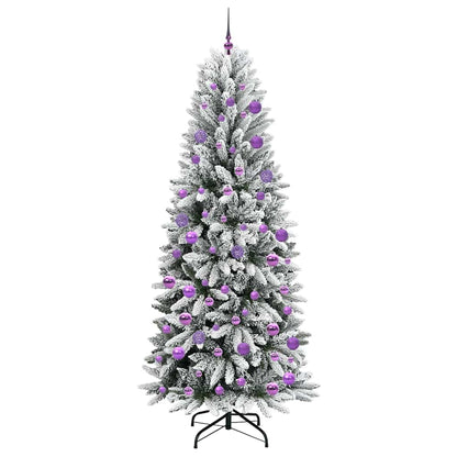 Künstlicher Weihnachtsbaum mit 300 LEDs mit Ständer Weiß 210 cm