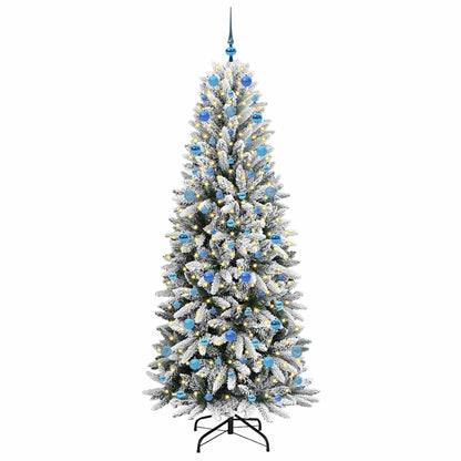 Künstlicher Weihnachtsbaum mit 300 LEDs mit Ständer Weiß 210 cm