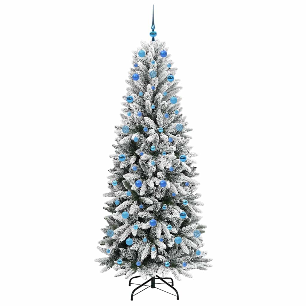Künstlicher Weihnachtsbaum mit 300 LEDs mit Ständer Weiß 210 cm