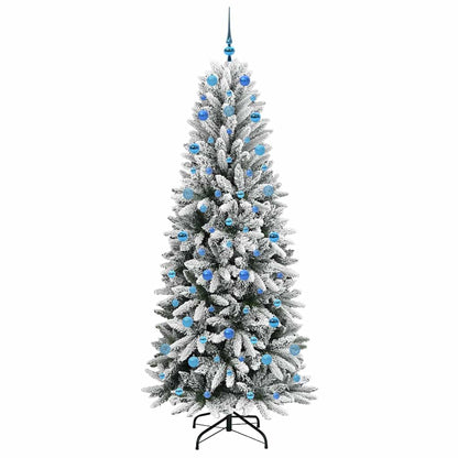 Künstlicher Weihnachtsbaum mit 300 LEDs mit Ständer Weiß 210 cm