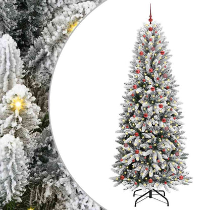Künstlicher Weihnachtsbaum mit 300 LEDs mit Ständer Weiß 240 cm