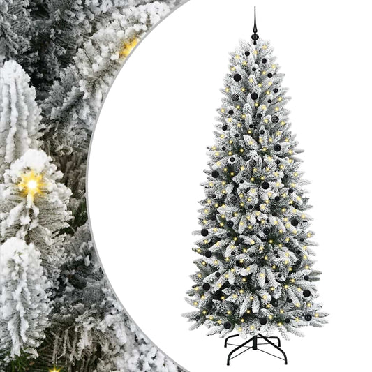 Künstlicher Weihnachtsbaum mit 300 LEDs mit Ständer Weiß 240 cm