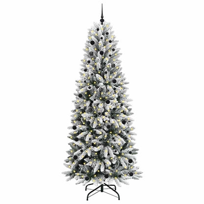 Künstlicher Weihnachtsbaum mit 300 LEDs mit Ständer Weiß 240 cm