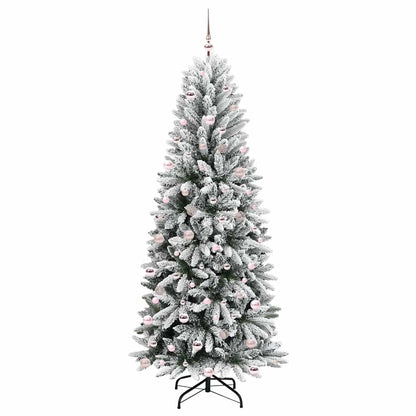 Albero di Natale artificiale con 300 LED, bianco, 93 x 93 x 240 cm