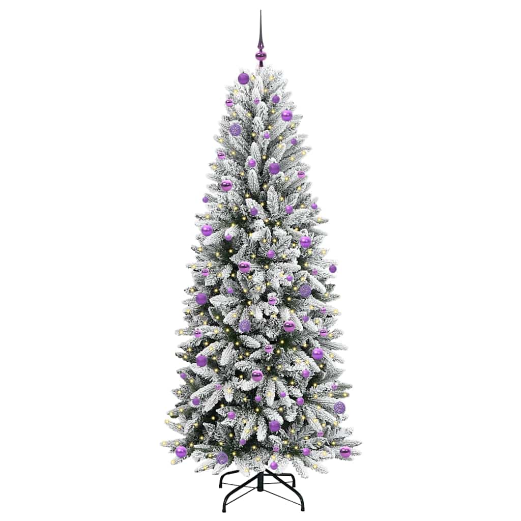 Albero di Natale artificiale con 300 LED, bianco, 93 x 93 x 240 cm