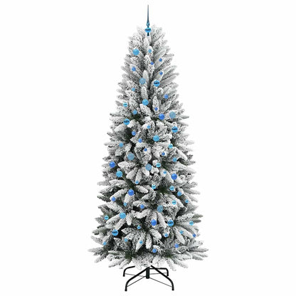 Albero di Natale artificiale con 300 LED, bianco, 93 x 93 x 240 cm