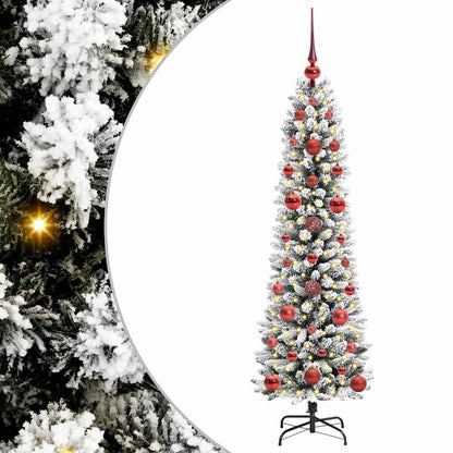 Künstlicher Weihnachtsbaum mit 150 LEDs mit Ständer Weiß 120 cm