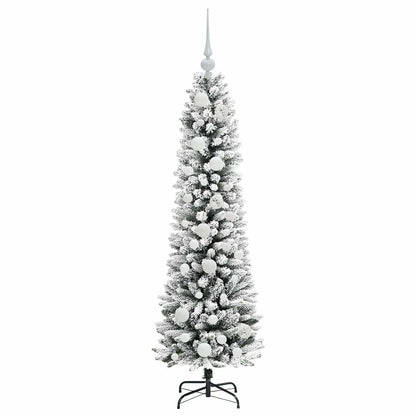 Künstlicher Weihnachtsbaum mit 150 LEDs mit Ständer Weiß 120 cm