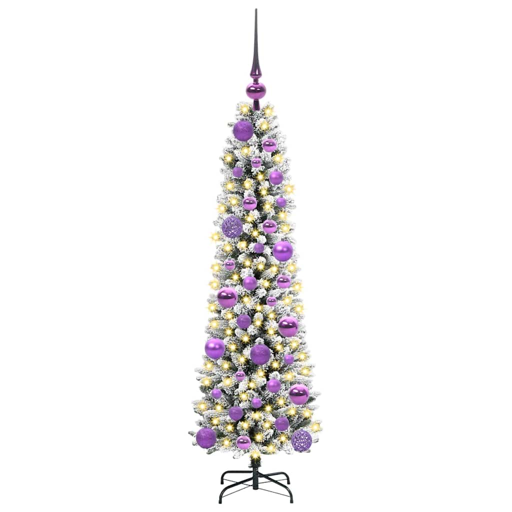 Künstlicher Weihnachtsbaum mit 150 LEDs mit Ständer Weiß 120 cm