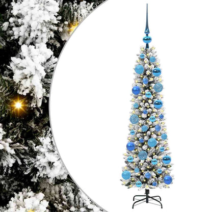 Künstlicher Weihnachtsbaum mit 150 LEDs mit Ständer Weiß 120 cm